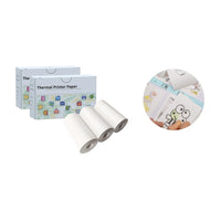 53Mm White Thermal Paper Self-Adhesive Sticker for Mini Thermal Pocket Printers 3-Rolls for Note Text Journal Photo DIY Creation