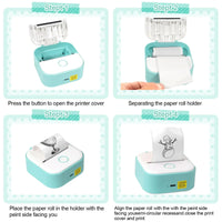 53Mm White Thermal Paper Self-Adhesive Sticker for Mini Thermal Pocket Printers 3-Rolls for Note Text Journal Photo DIY Creation