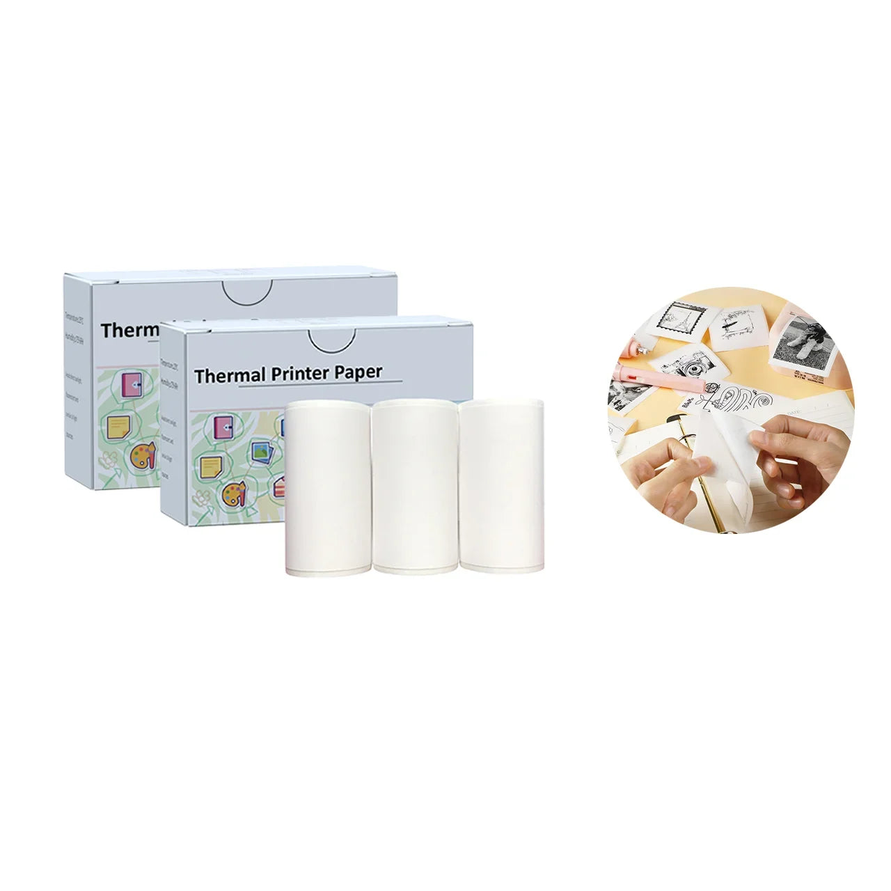 53Mm White Thermal Paper Self-Adhesive Sticker 