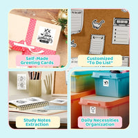 T02 Mini Thermal Printer Wireless Mini Pocket Printer, Adhesive Sticker Printer for DIY, Journal, Student Birthday Gift