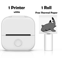 T02 Mini Thermal Printer Wireless Mini Pocket Printer, Adhesive Sticker Printer for DIY, Journal, Student Birthday Gift